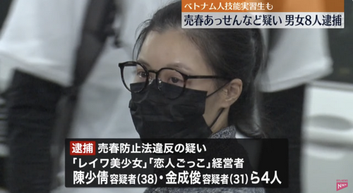 中国女子因组织留学生派遣卖淫被捕！