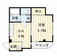 蕨好房1DK房租5.5两面采光